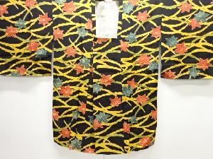 未使用品　雪芝に楓模様道行コート